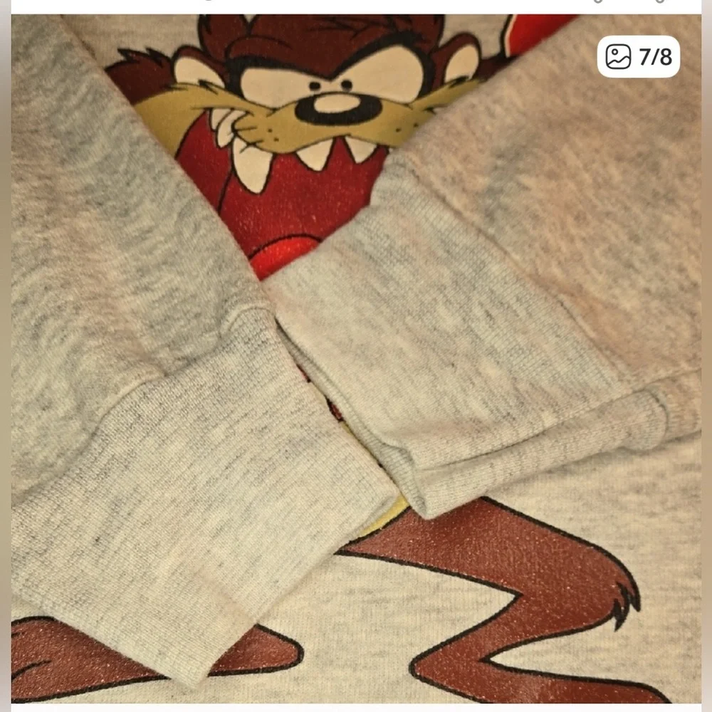 VINTAGE 1992 🤎❤️ TAZ SWEATSHIRT ❤️🤎 - Picture 8 of 10
